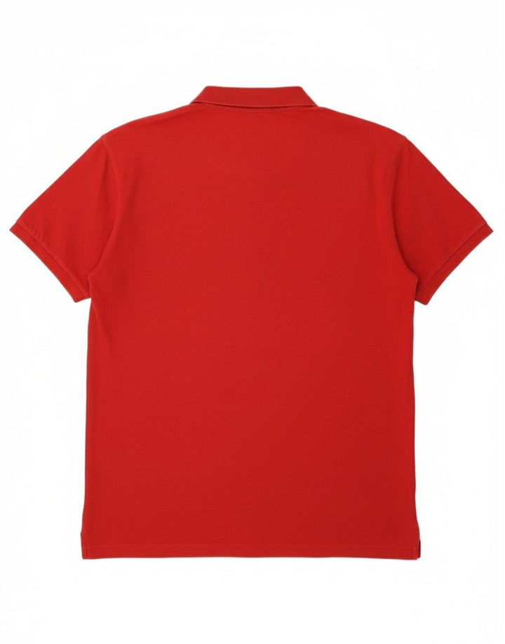Polo aderente da uomo Gant XL in cotone rosso