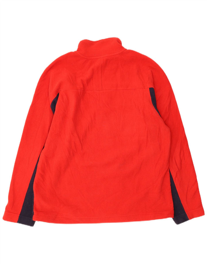 Maglione in pile da uomo Fila con zip e collo grande color rosso