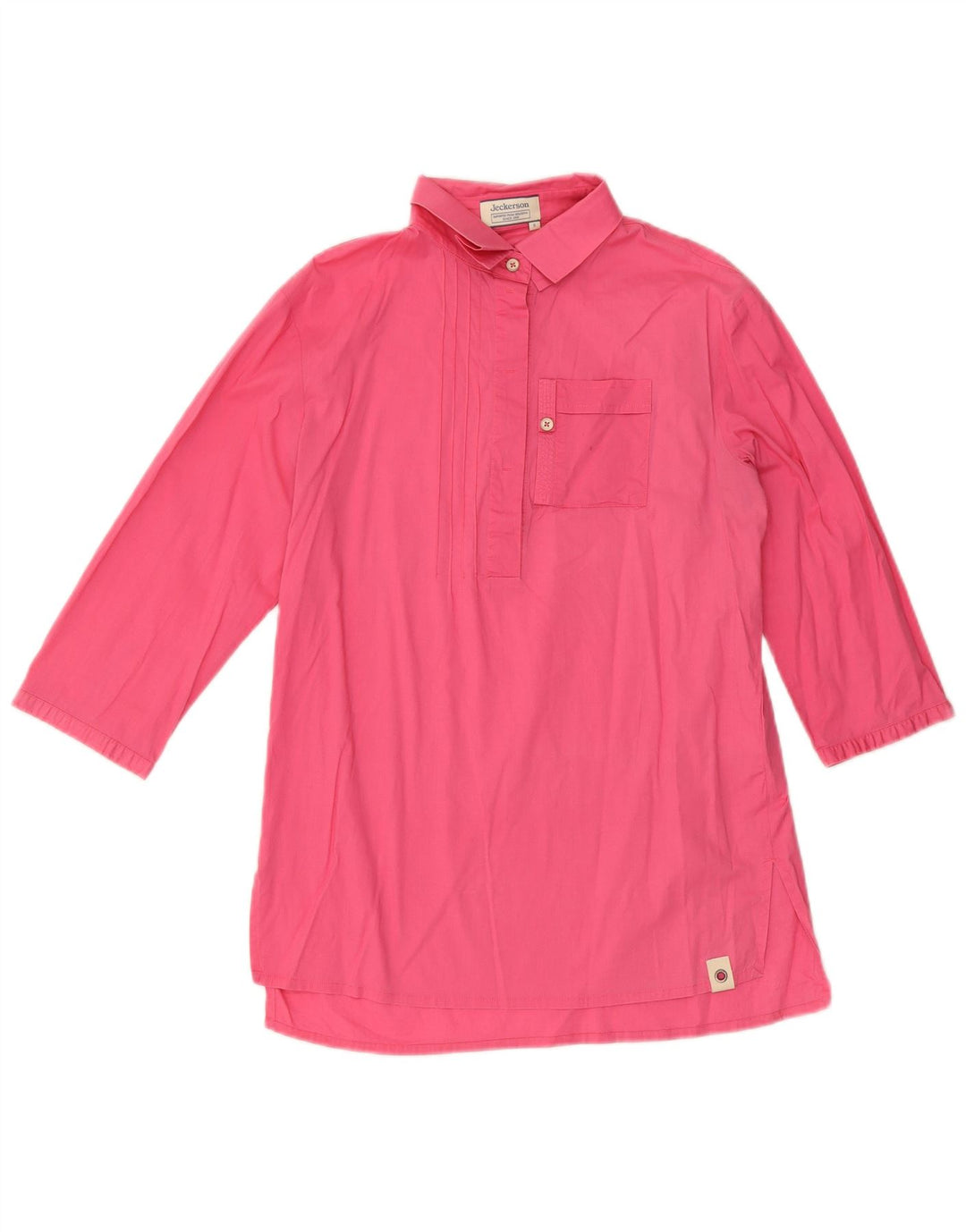 Maglia pullover con maniche a 3/4 da donna Jeckerson UK 10 piccola in cotone rosa