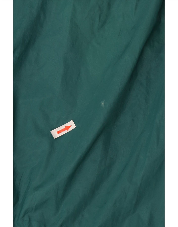 Giacca antipioggia vintage da uomo con pullover grafico UK 42 XL color block verde