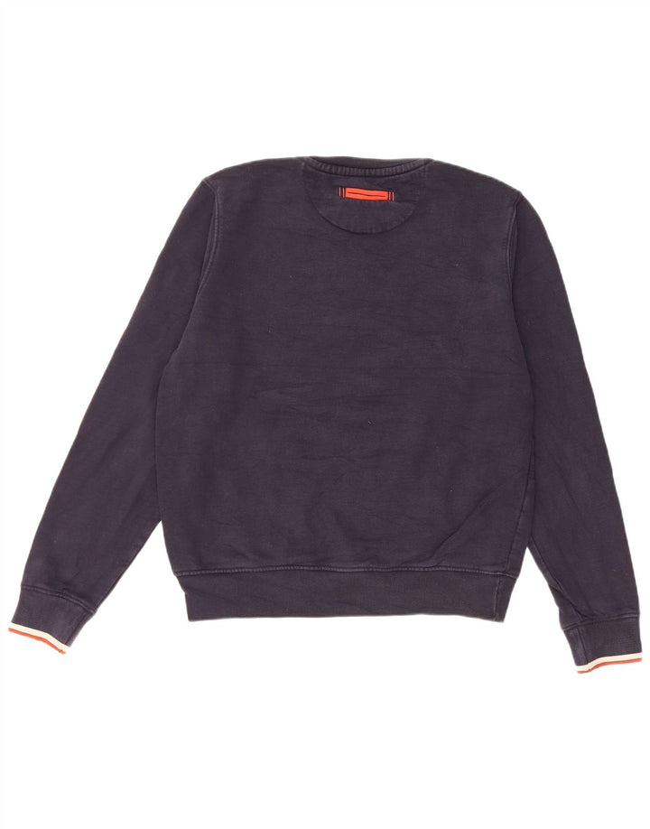 Felpa con grafica Blauer per ragazzi, 13-14 anni, grande, in cotone blu navy
