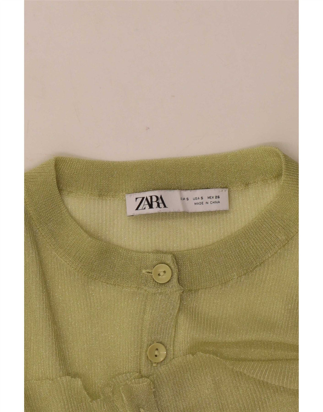 Maglione cardigan oversize da donna Zara UK 10 piccolo verde