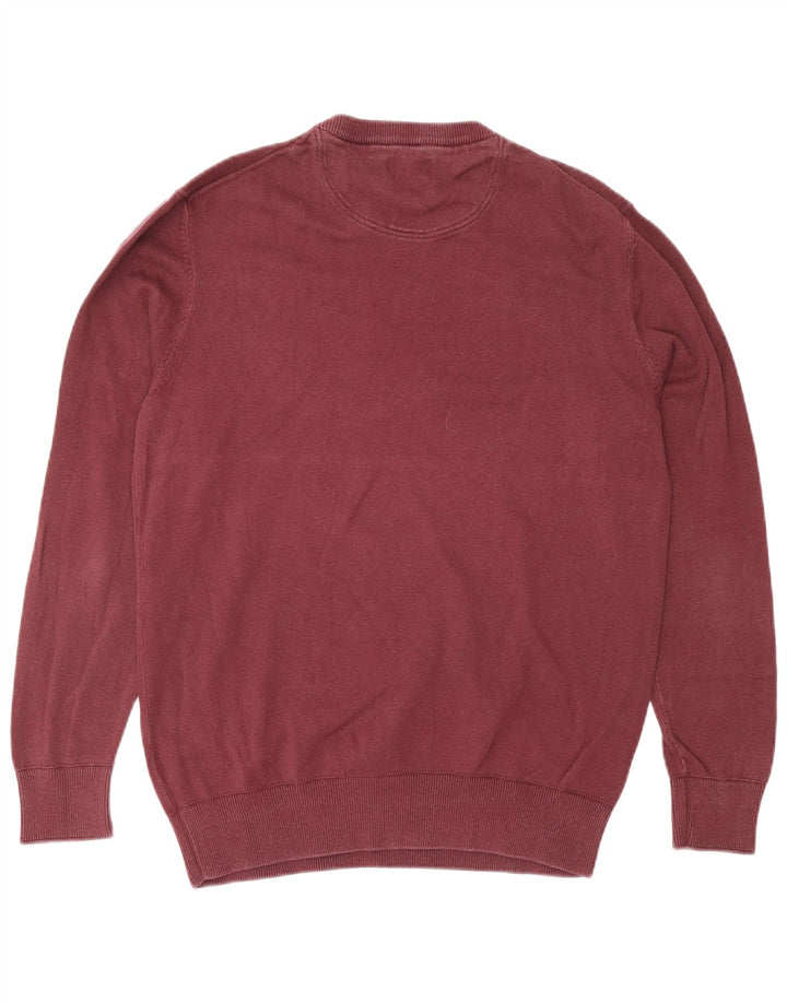 TIMBERLAND Maglione girocollo da uomo in cotone bordeaux medio