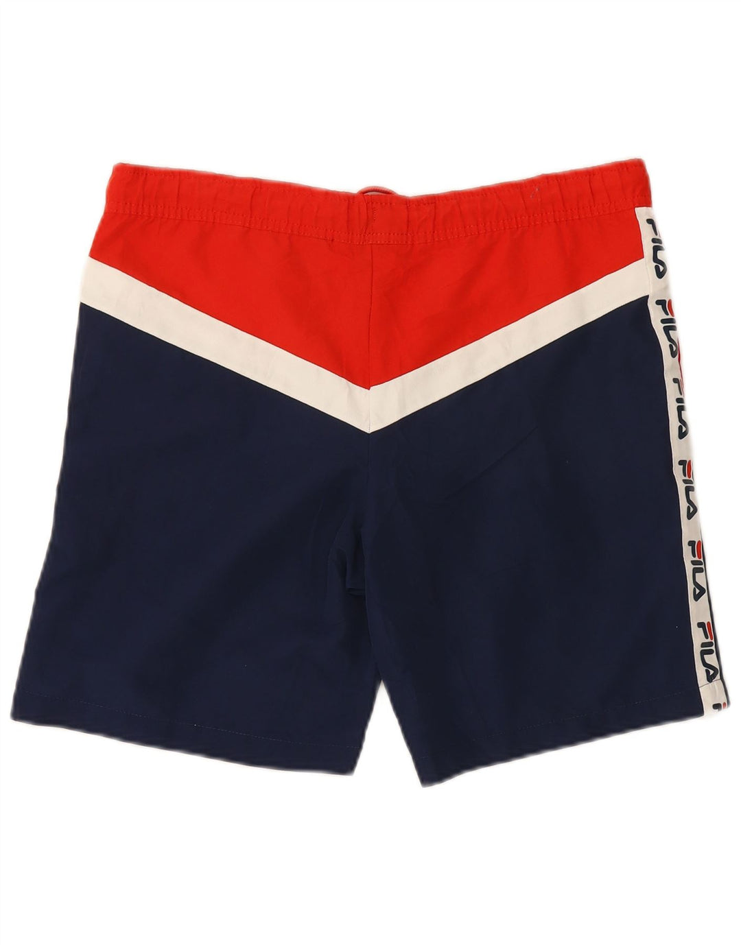 Pantaloncini da bagno grafici da uomo Fila piccoli in poliestere color block blu