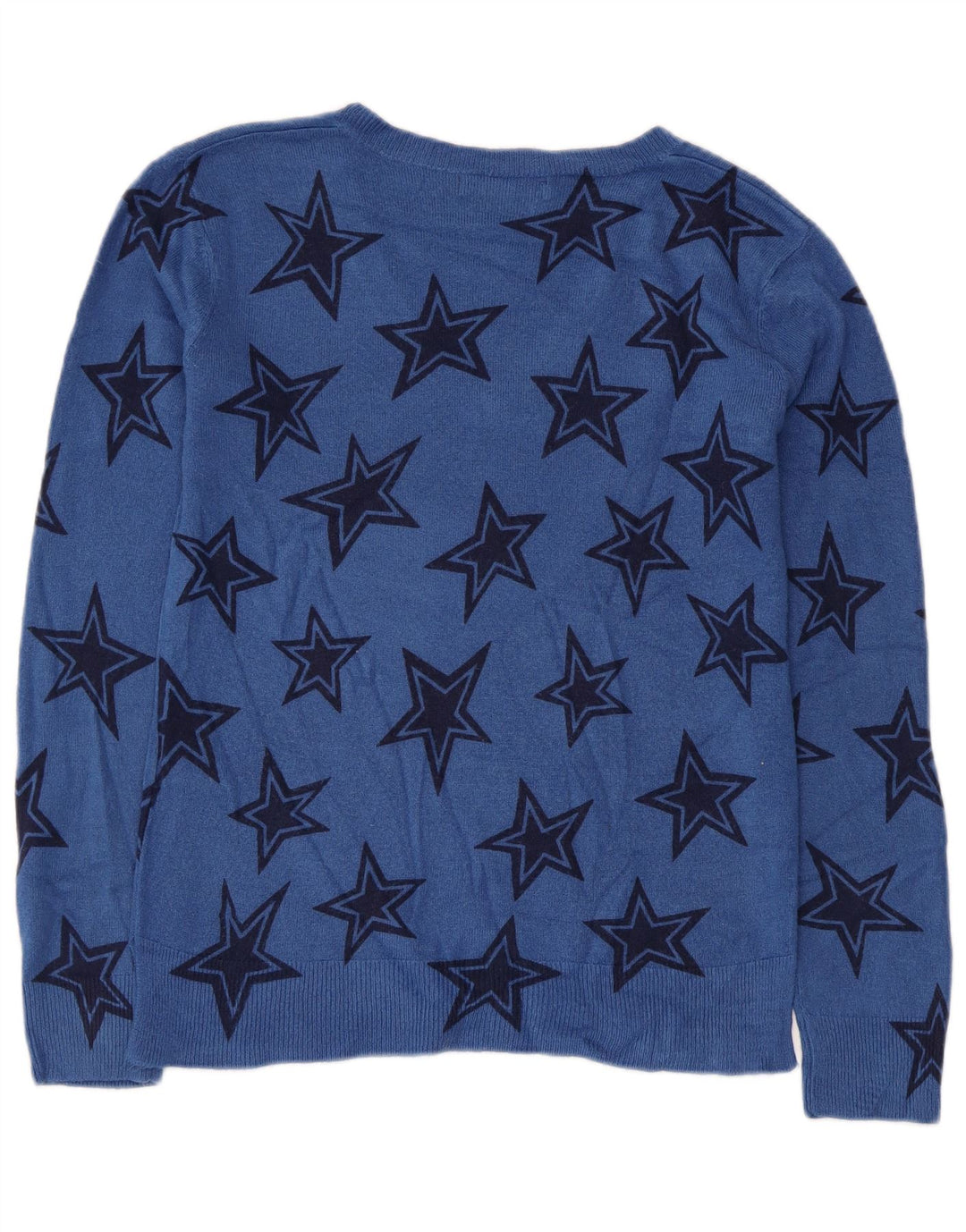 MARKS & SPENCER Maglione da donna con scollo a V UK 10 Piccolo Blu