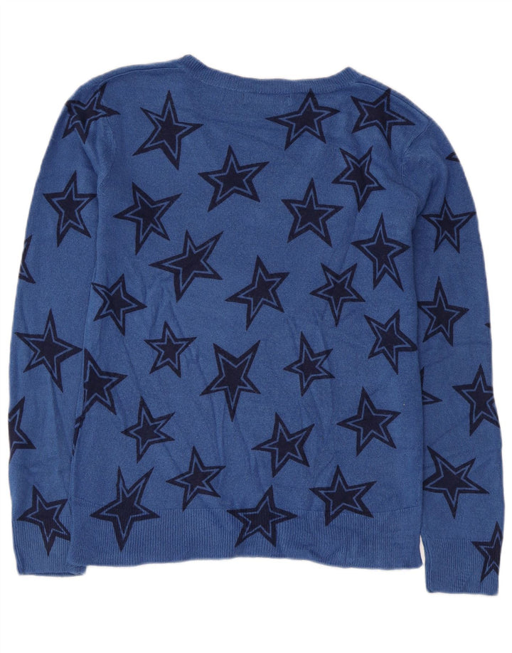 MARKS & SPENCER Maglione da donna con scollo a V UK 10 Piccolo Blu