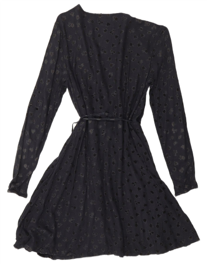 SUPERDRY Abito da donna a maniche lunghe con motivo astratto UK 6 XS Blu navy