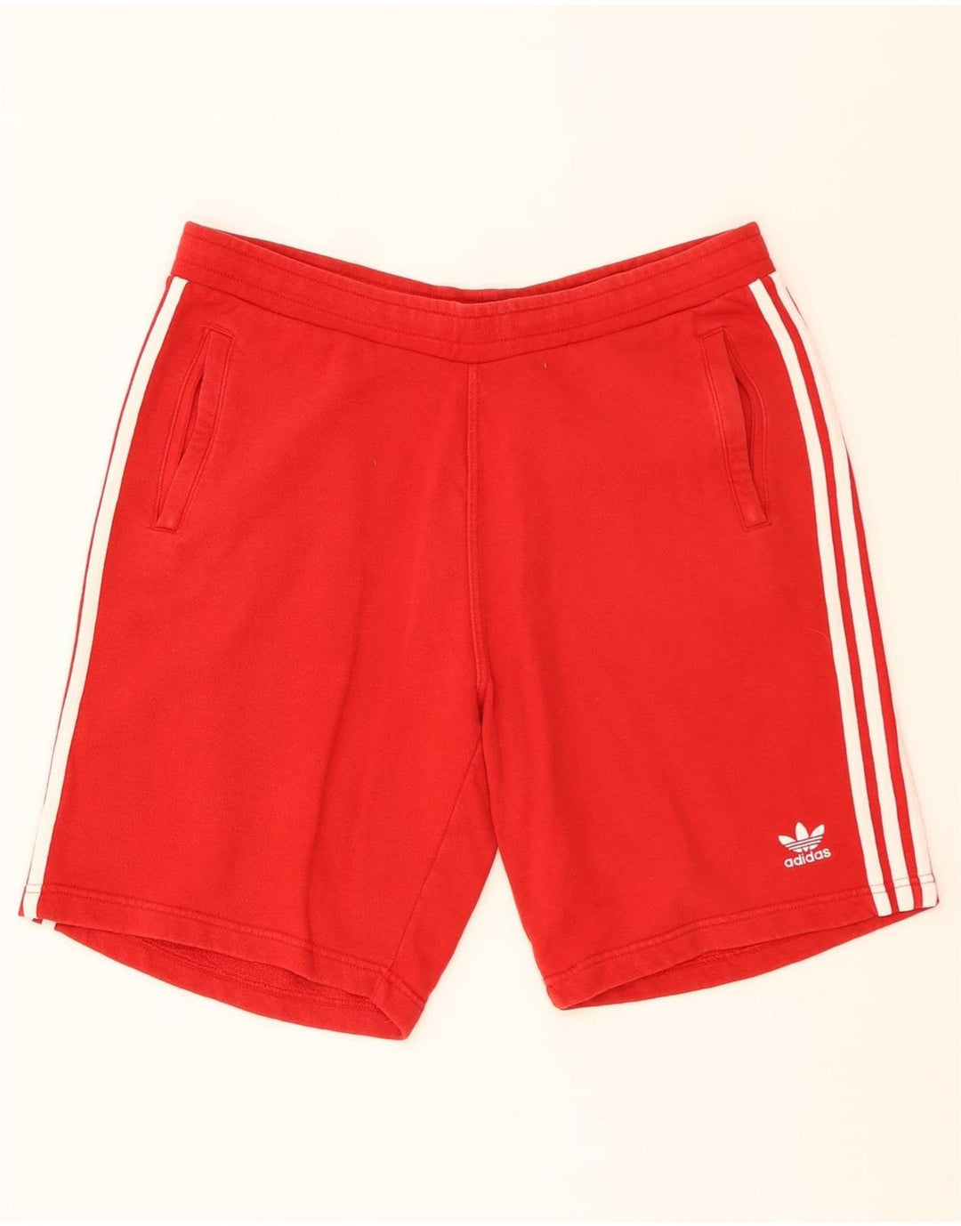 Pantaloncini sportivi da uomo Adidas grandi in cotone rosso