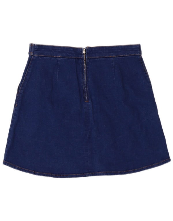 Gonna in denim da donna Oasis UK 14 grande W32 cotone blu