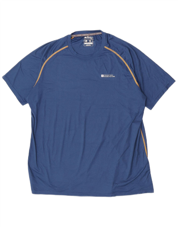 T-shirt da uomo Mountain Warehouse Top 2XL poliestere blu
