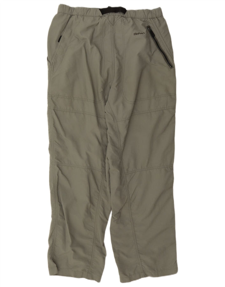 Pantaloni impermeabili cargo dritti da uomo Rohan medio W32 L29 kaki