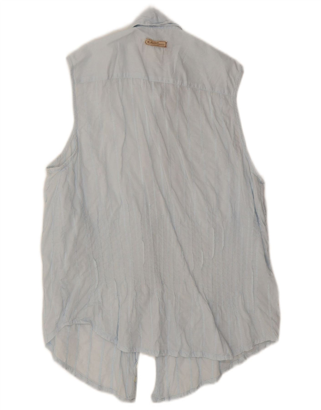 Camicia slim fit senza maniche da donna Marlboro Classics UK 14 Blu medio