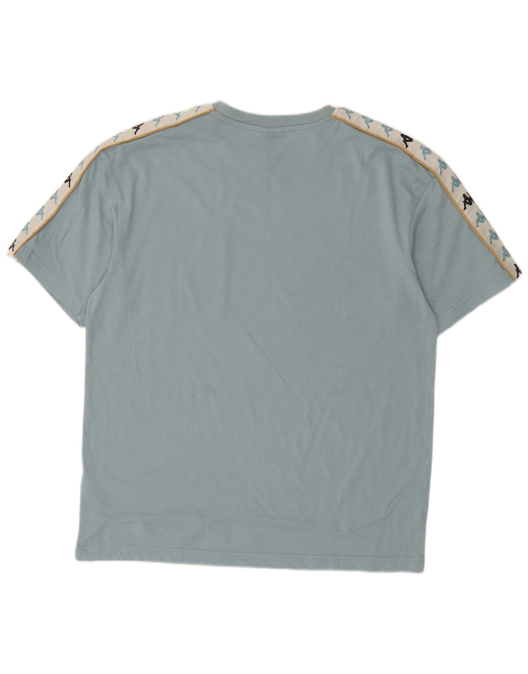 T-shirt grafica da uomo Kappa Top grande in cotone color block blu