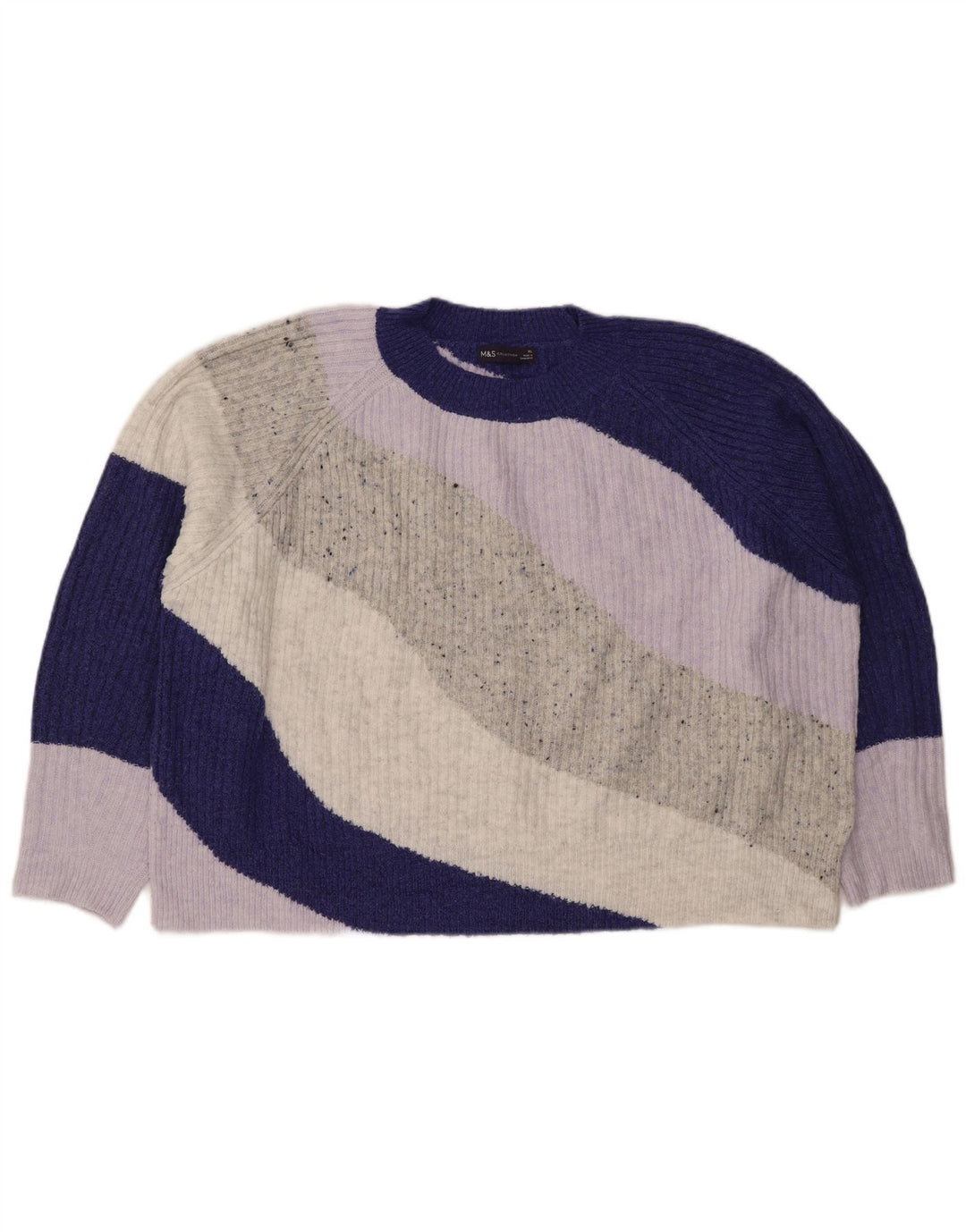 Maglione maglione girocollo da donna Marks & Spencer UK 18 XL multicolore
