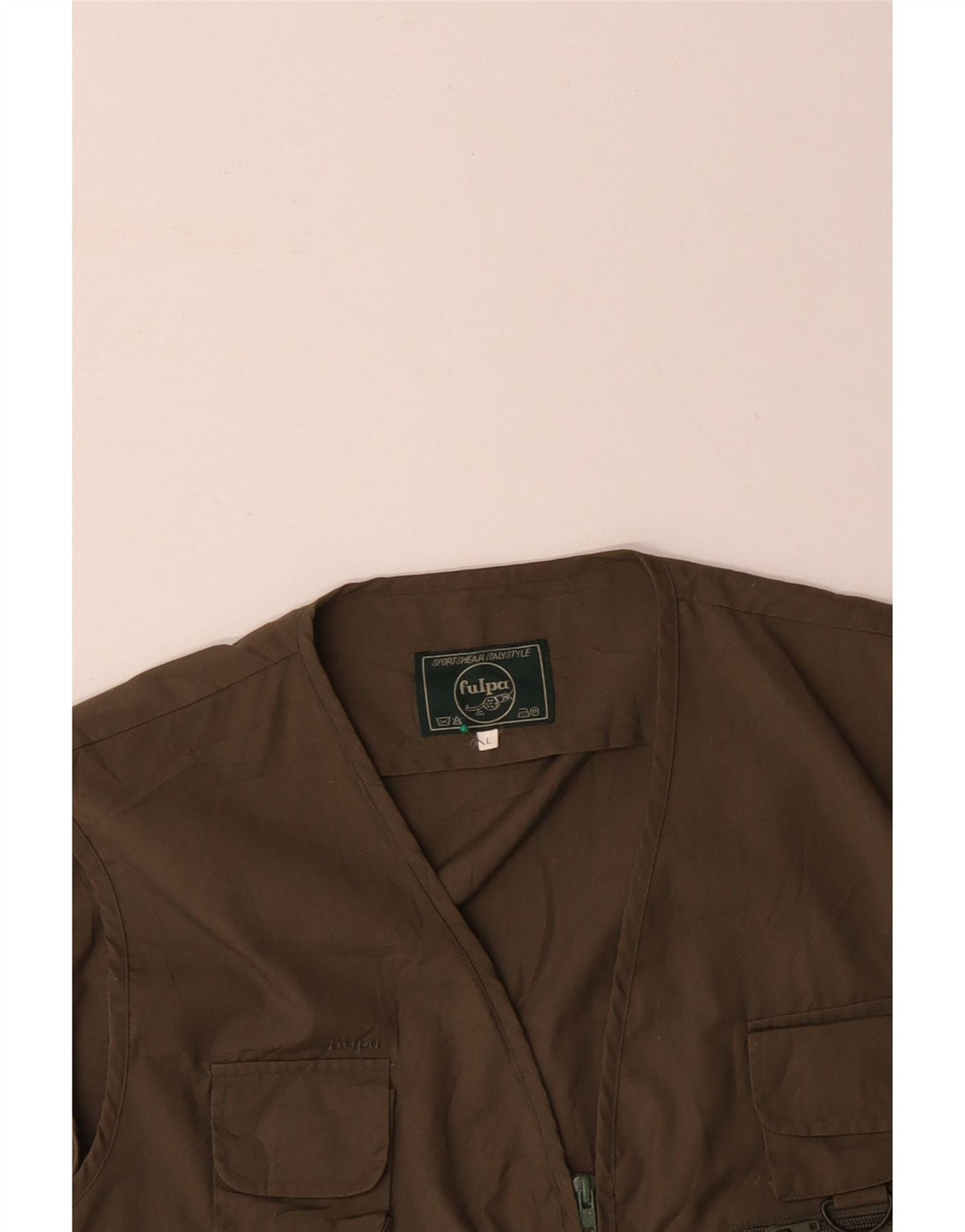 Gilet da uomo VINTAGE UK 40 grande cotone marrone