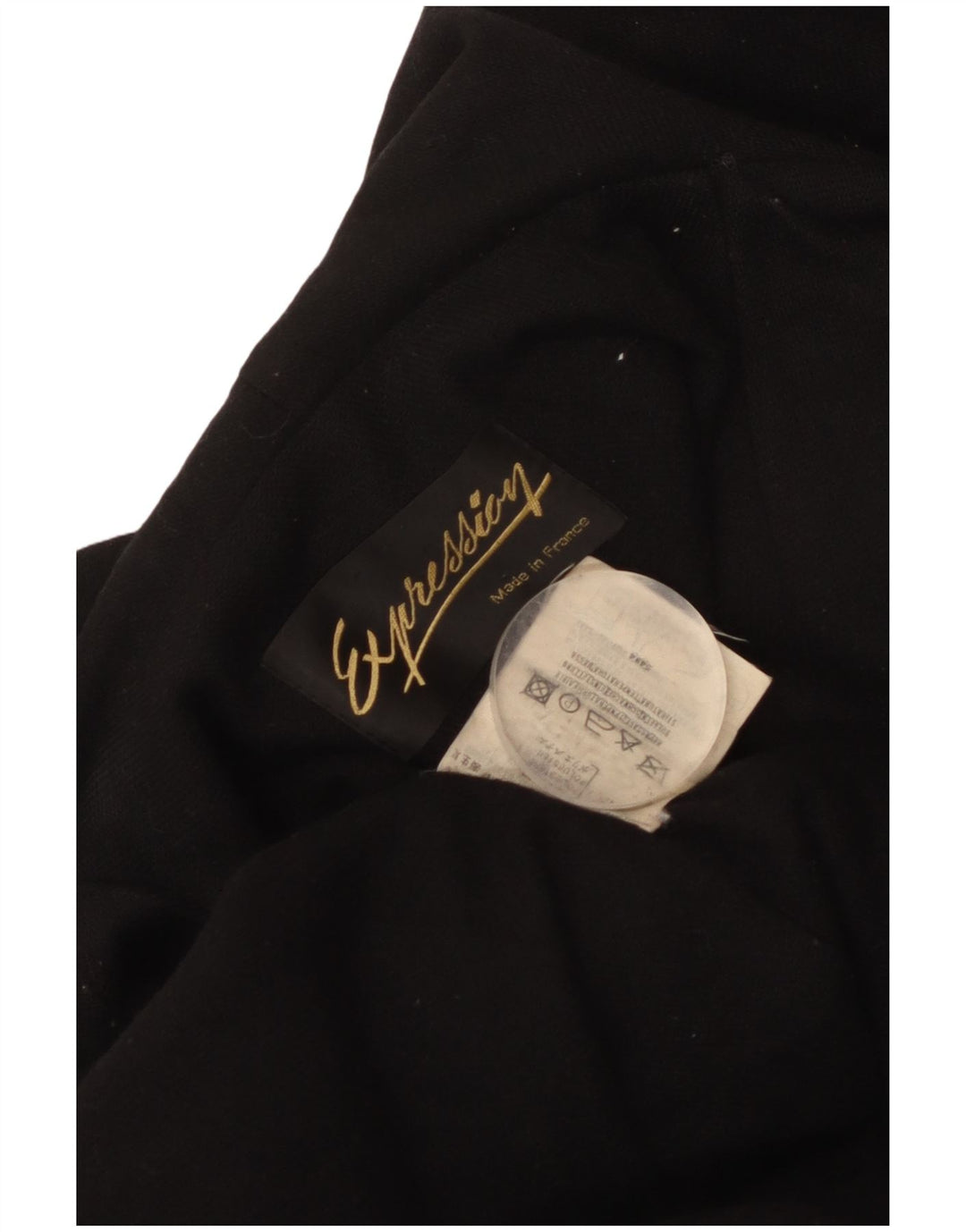 Soprabito con cappuccio da donna vintage UK 18 XL poliestere nero