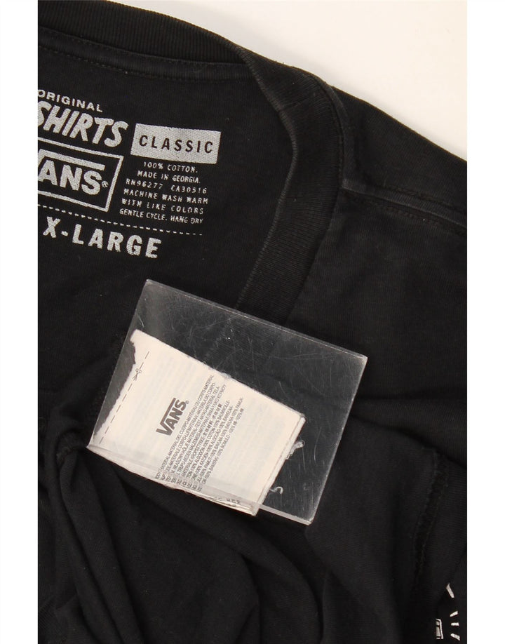 T-shirt grafica da uomo con vestibilità classica VANS XL in cotone nero