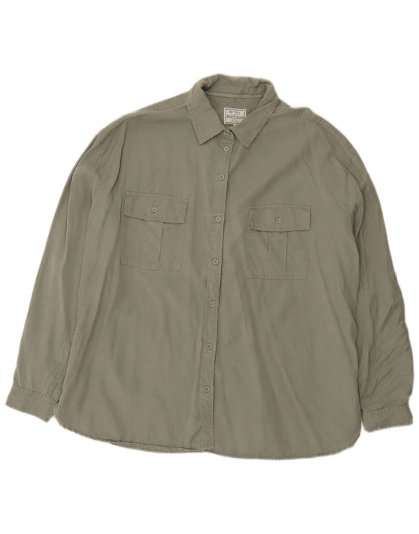 Camicia oversize da donna Fat Face UK 16 Large Green Lyocell