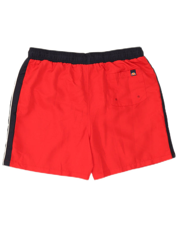 Pantaloncini da bagno da uomo Ellesse, grandi, in poliestere color block rosso