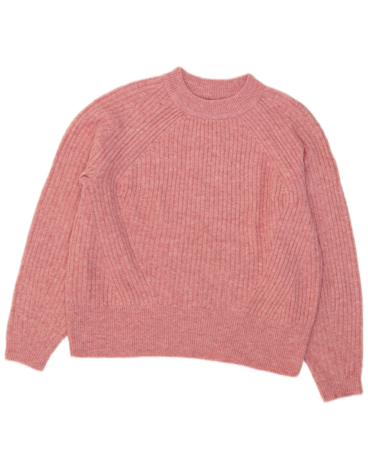 Maglione maglione girocollo da donna Marks & Spencer UK 14 Acrilico rosa medio