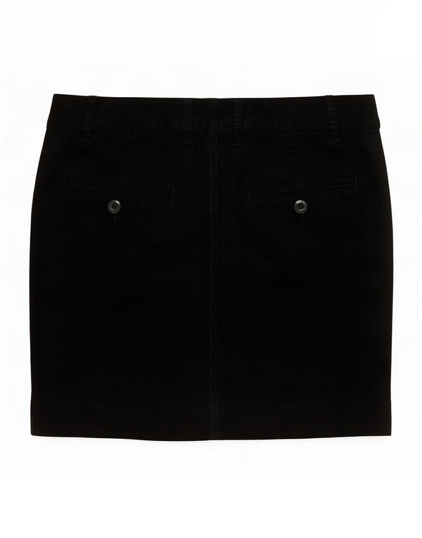 Mini gonna in velluto a coste da donna Marks & Spencer UK 14 grande W34 cotone nero