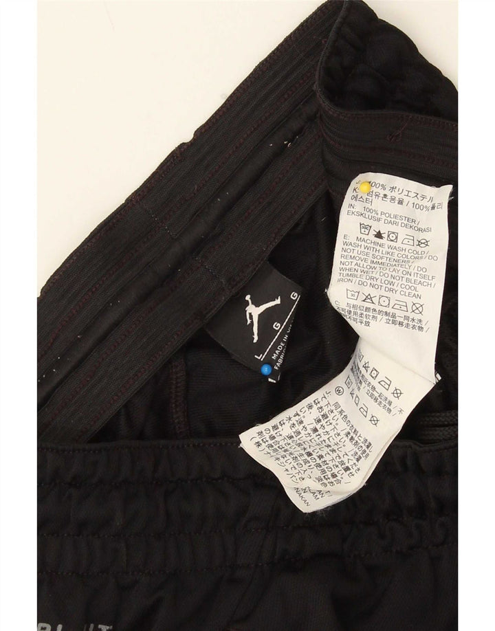 Pantaloni da tuta con grafica Nike da uomo, grandi, in poliestere color block nero