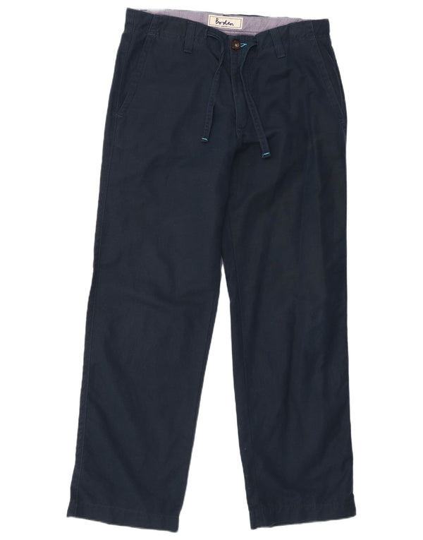 Pantaloni chino dritti da donna Boden W32 L30 cotone blu navy