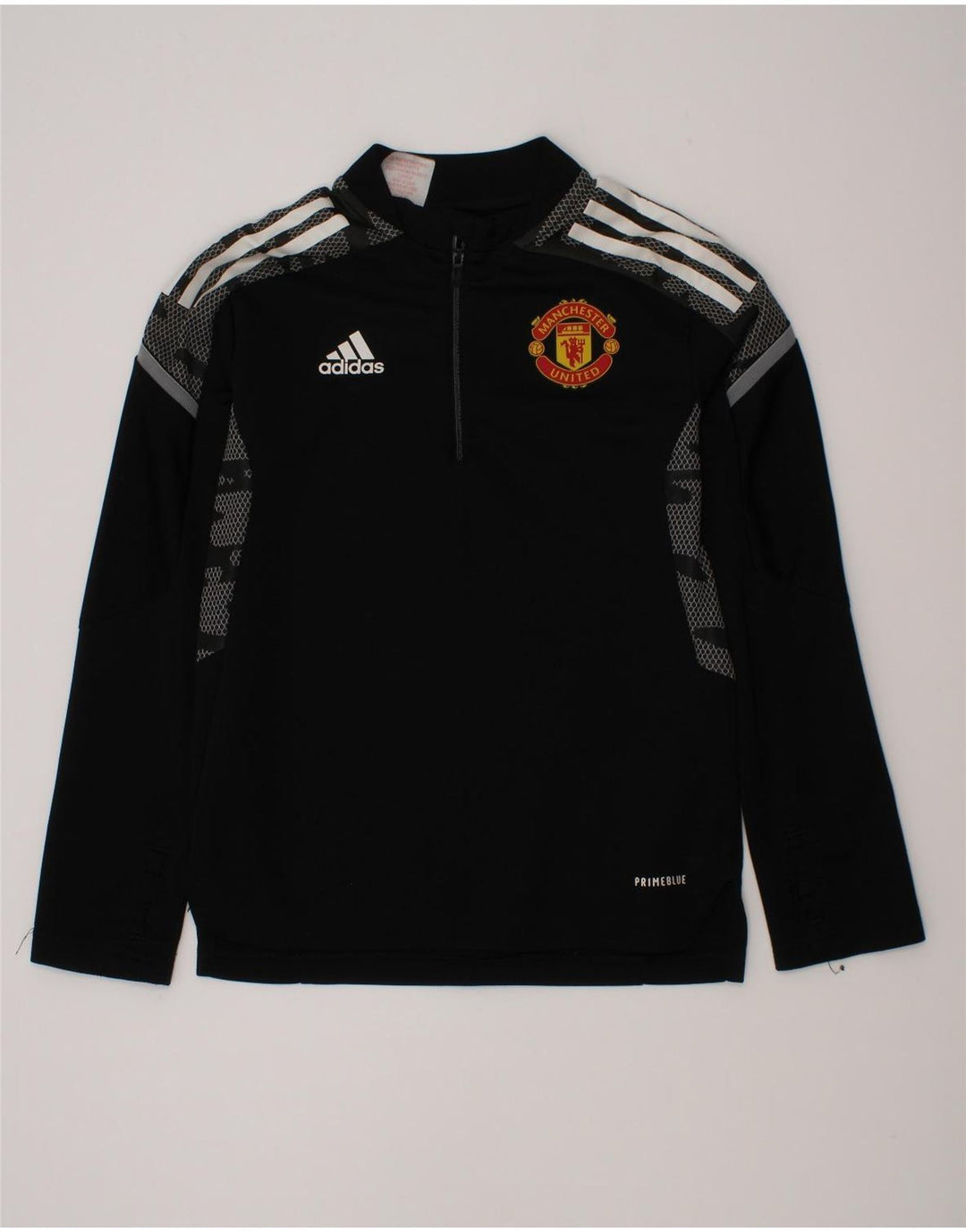 Top della tuta da ginnastica Adidas da ragazzo con grafica 7-8 anni nera