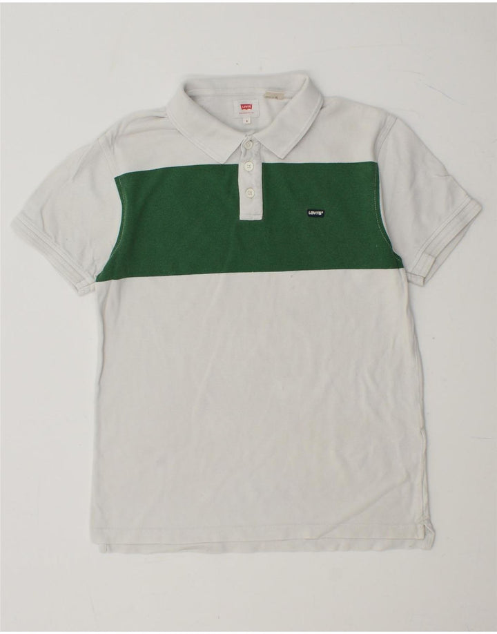 Polo LEVI'S da uomo piccola in cotone color block bianco