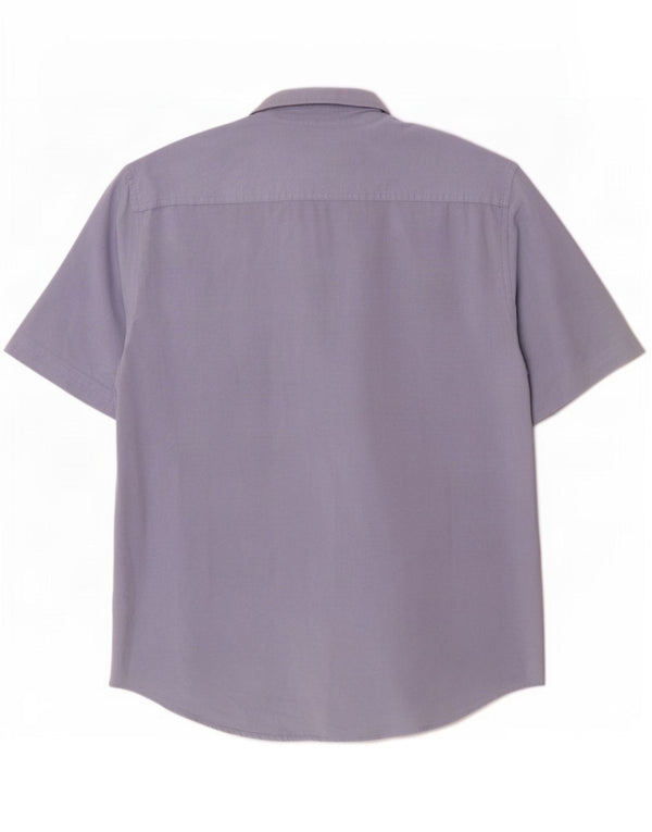 Camicia slim fit a maniche corte da uomo Jack Wills in cotone blu medio
