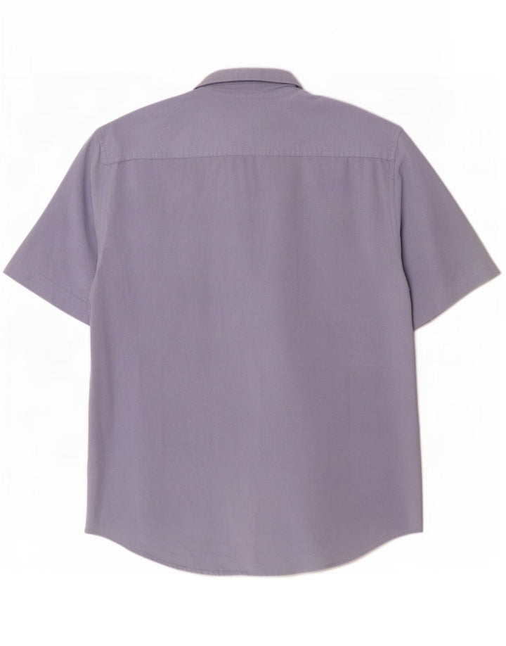 Camicia slim fit a maniche corte da uomo Jack Wills in cotone blu medio