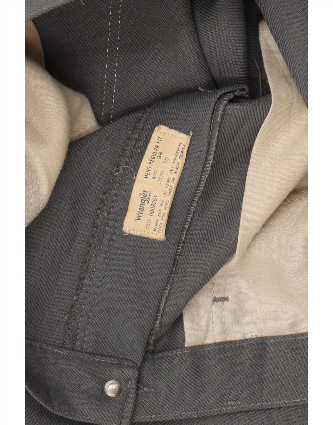 Pantaloni casual da uomo vestibilità regolare WRANGLER W36 L30 grigi