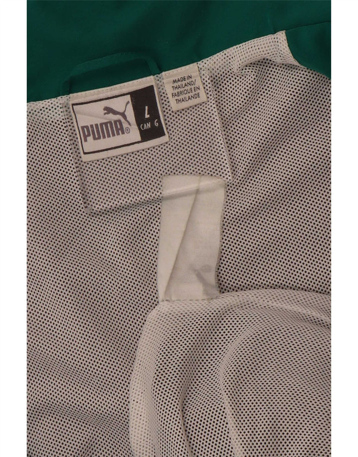 Giacca sportiva da uomo con grafica Puma, grande, in poliestere color block marrone