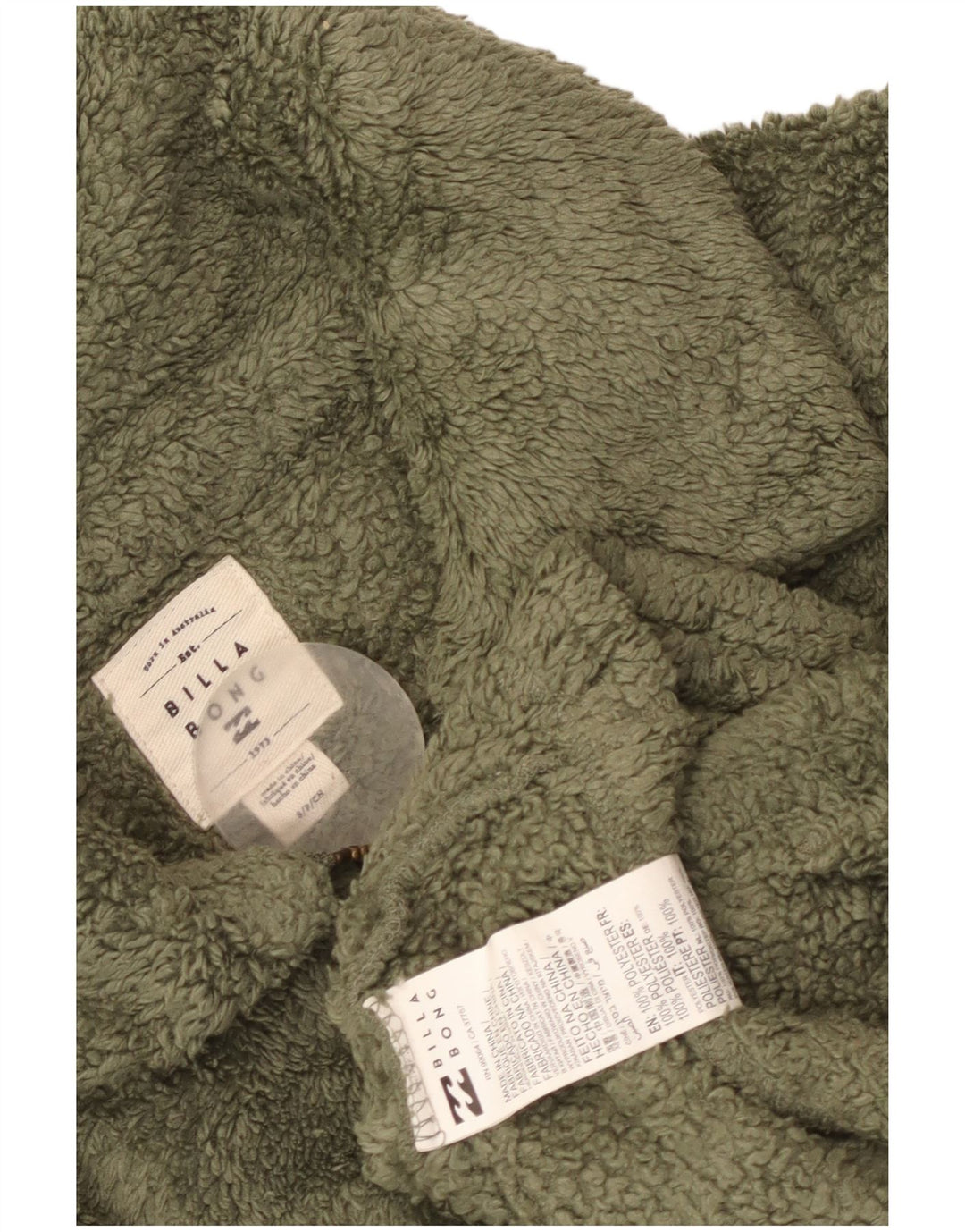 Giacca in pile oversize da donna Billabong UK 10 Small Verde Poliestere