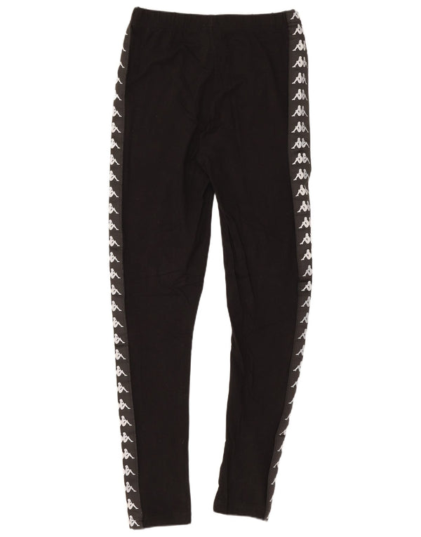 Leggings grafici da donna Kappa UK 8 piccoli in cotone nero
