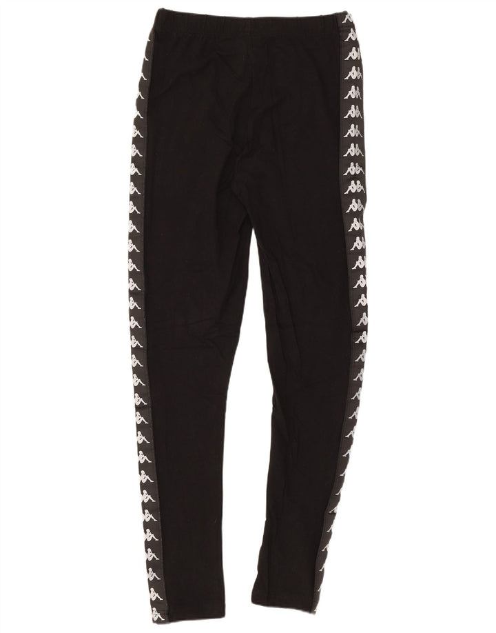 Leggings grafici da donna Kappa UK 8 piccoli in cotone nero