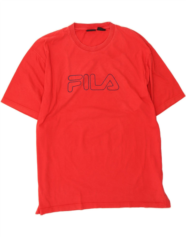 FILA Mens Graphic T-Shirt Top 3XL Red Cotton Vintage Fila and Second-Hand Fila from Messina Hembry 