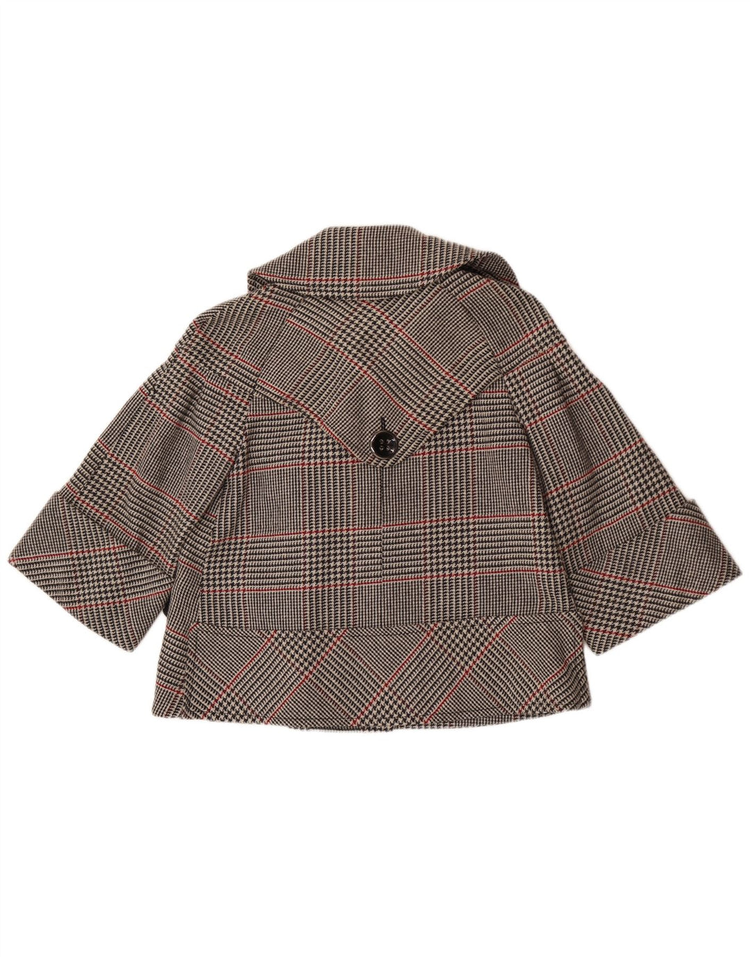 Giacca blazer corta doppiopetto da donna Zara UK 14 scozzese grigio medio