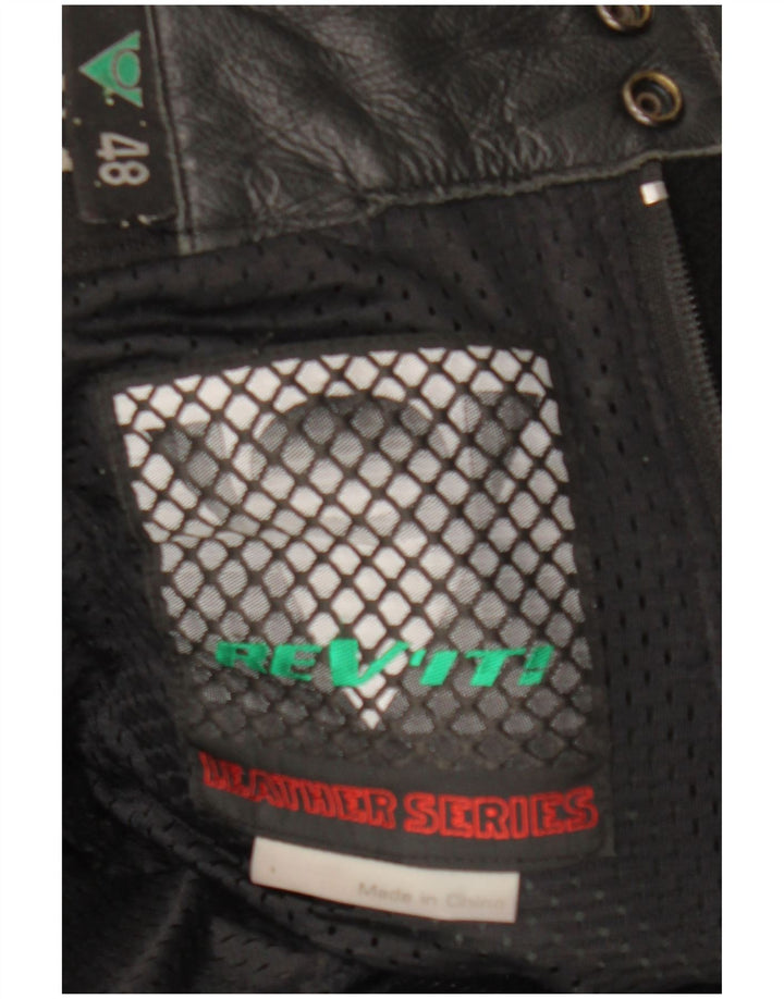 Pantaloni da motociclista in pelle da uomo Rev'it IT 48 Medium W30 L29 Pelle nera