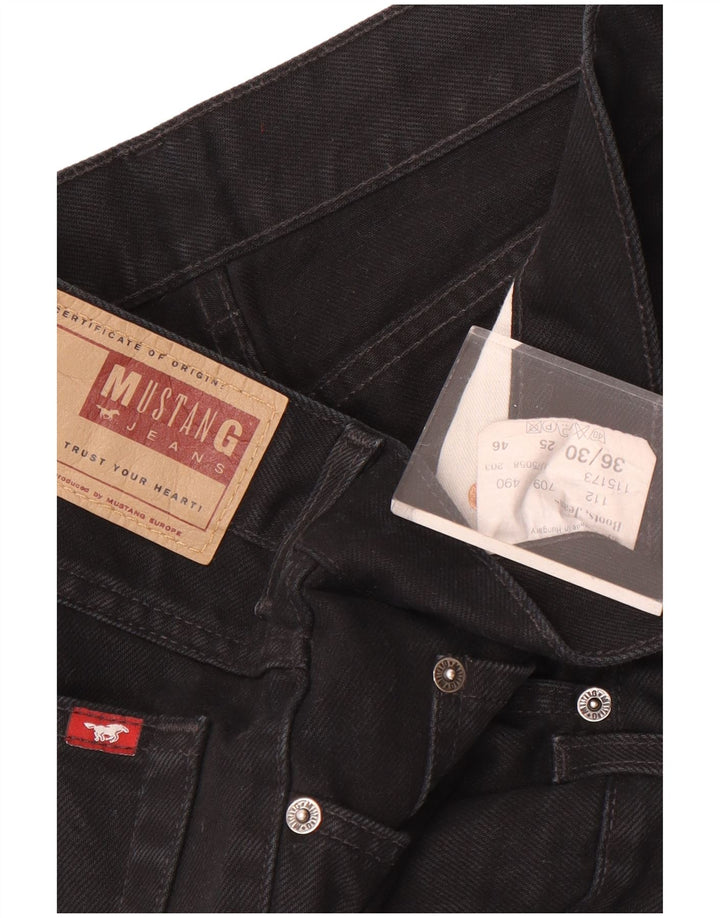 Jeans dritti da uomo Mustang W36 L30 cotone nero