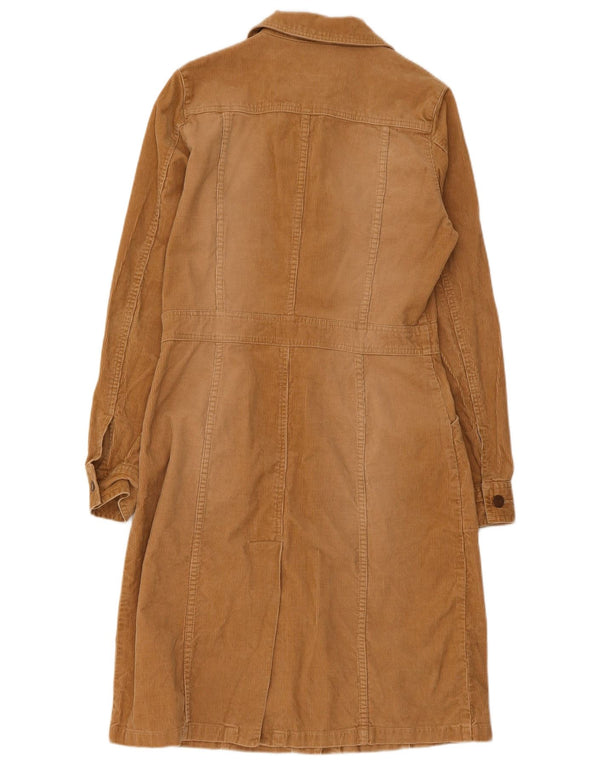 Abito camicia da donna in velluto a coste Warehouse UK 12 Beige medio