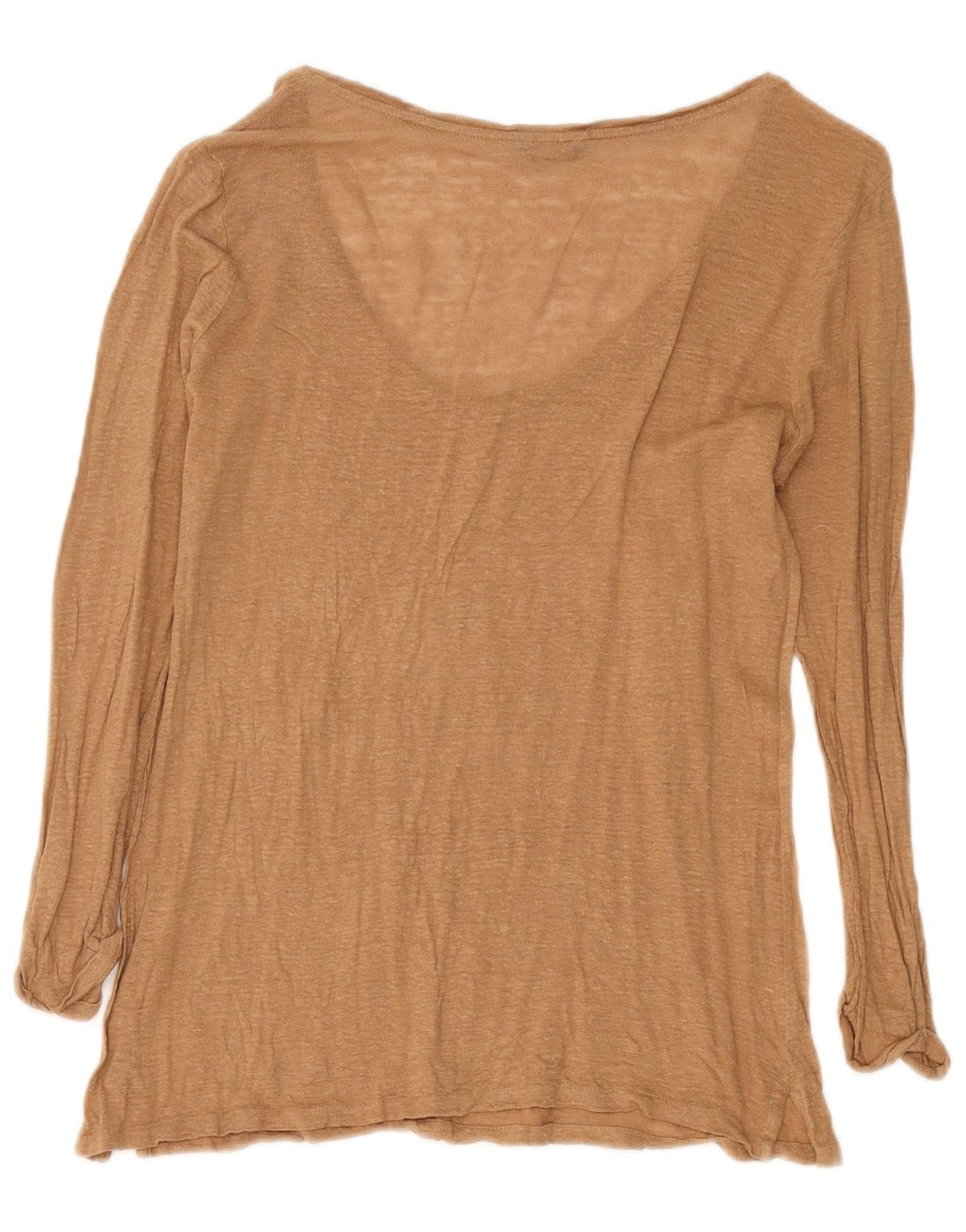 Massimo Dutti Top da donna a maniche lunghe UK 14 Large Marrone screziato