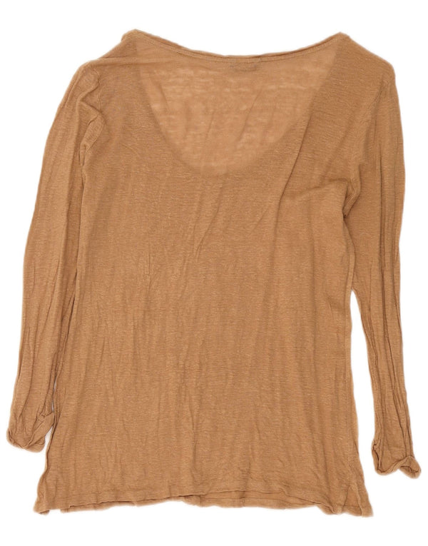 Massimo Dutti Top da donna a maniche lunghe UK 14 Large Marrone screziato
