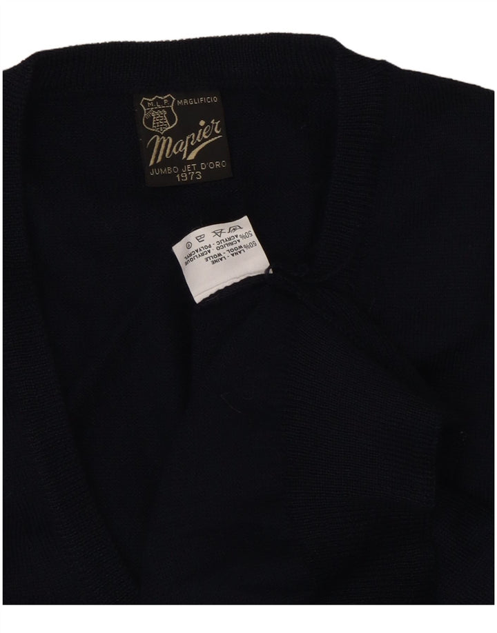 Canotta da uomo MAPIER Canotta media in lana blu navy