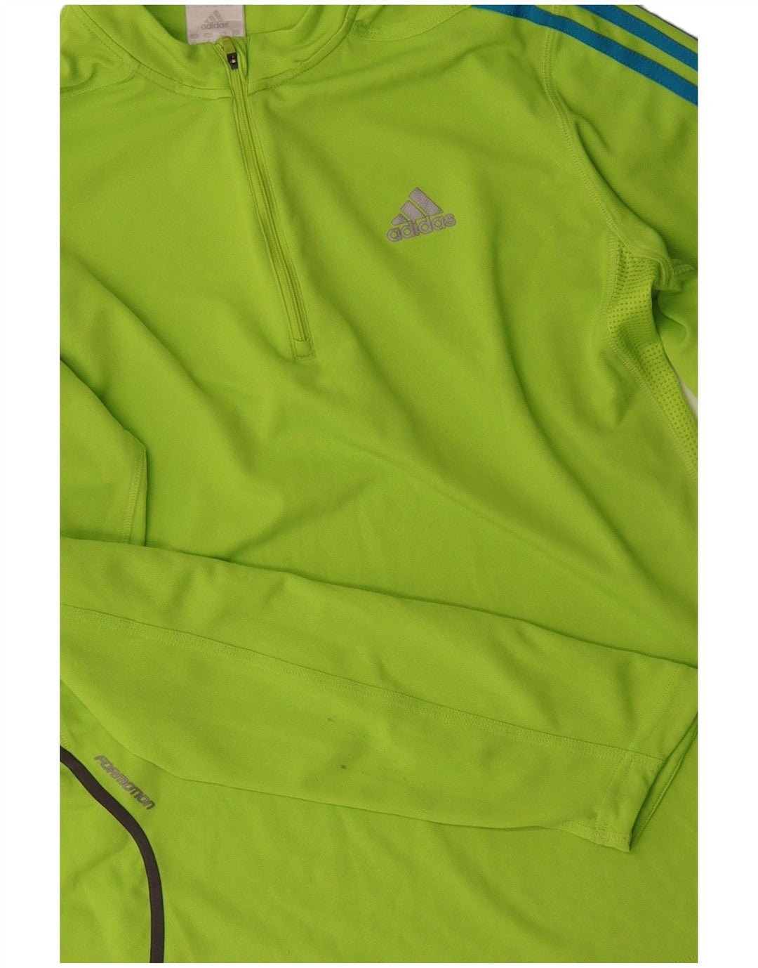 Top da tuta ADIDAS da uomo con zip e collo in poliestere verde medio
