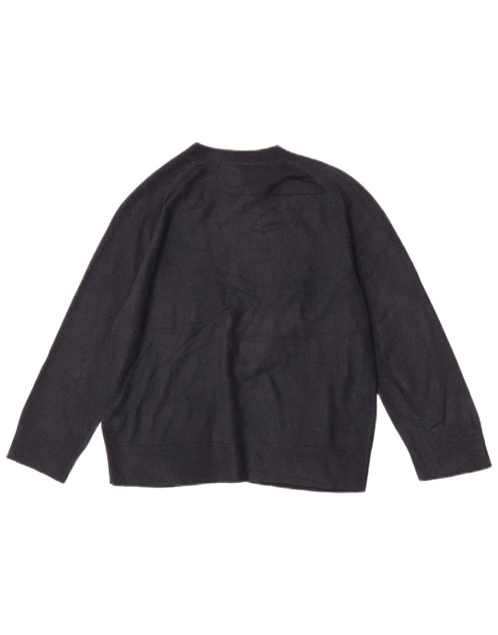 Maglione cardigan corto da donna Marks & Spencer UK 12 medio blu navy acrilico