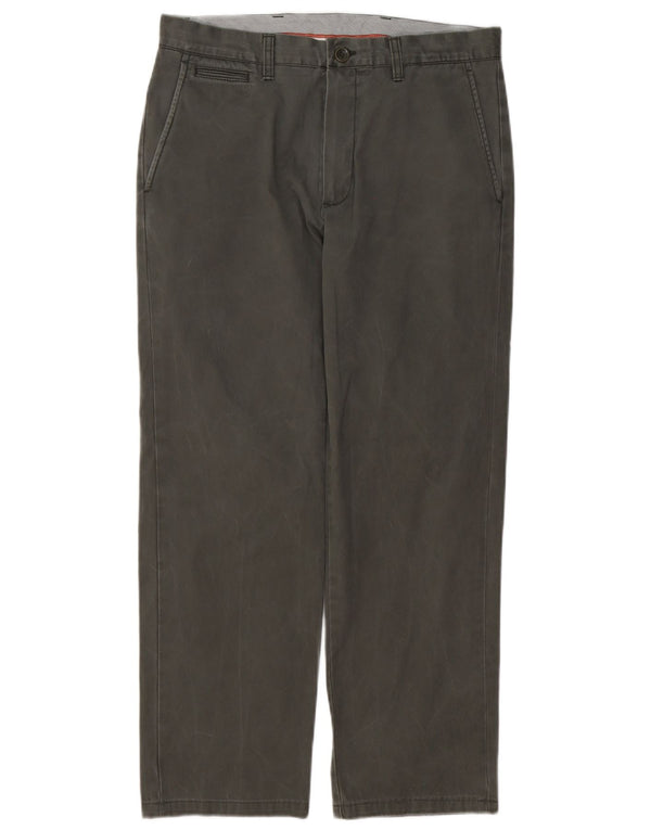Pantaloni chino dritti da uomo Dockers W33 L29 in cotone grigio