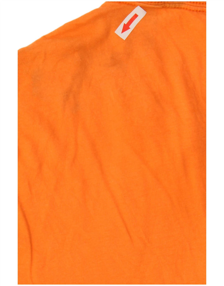 T-shirt grafica da uomo Penguin Top in cotone arancione medio