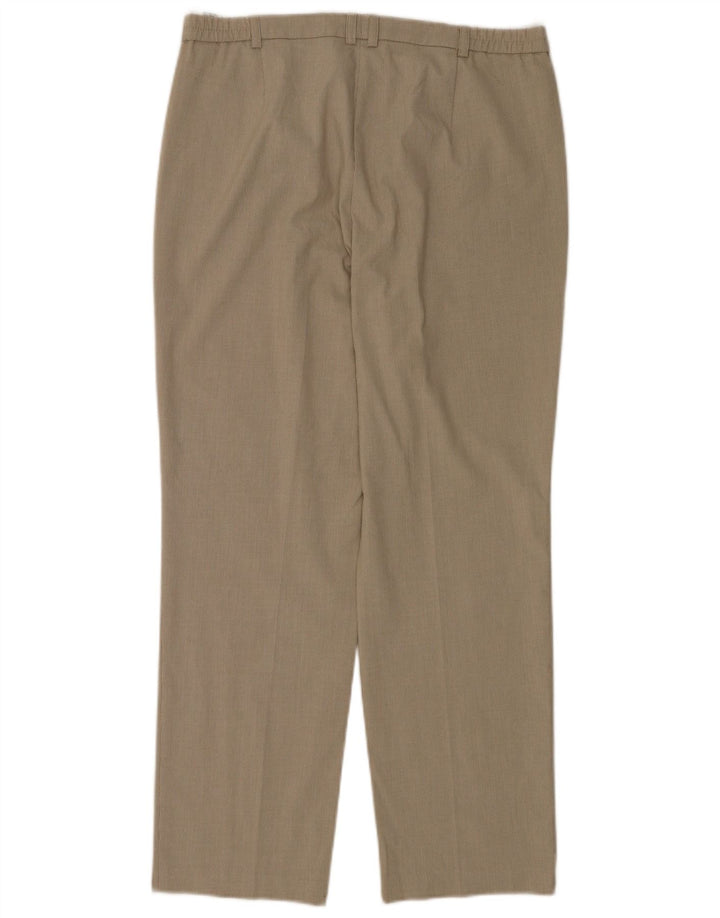 Pantaloni da abito dritti da donna Marks & Spencer UK 14 Medium W32 L28 Grigio