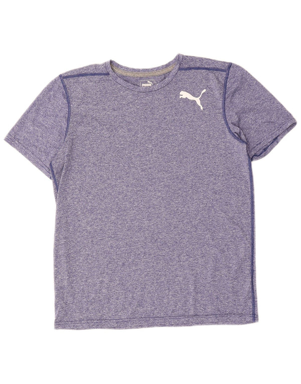 T-shirt da uomo PUMA Top blu medio chiazzato